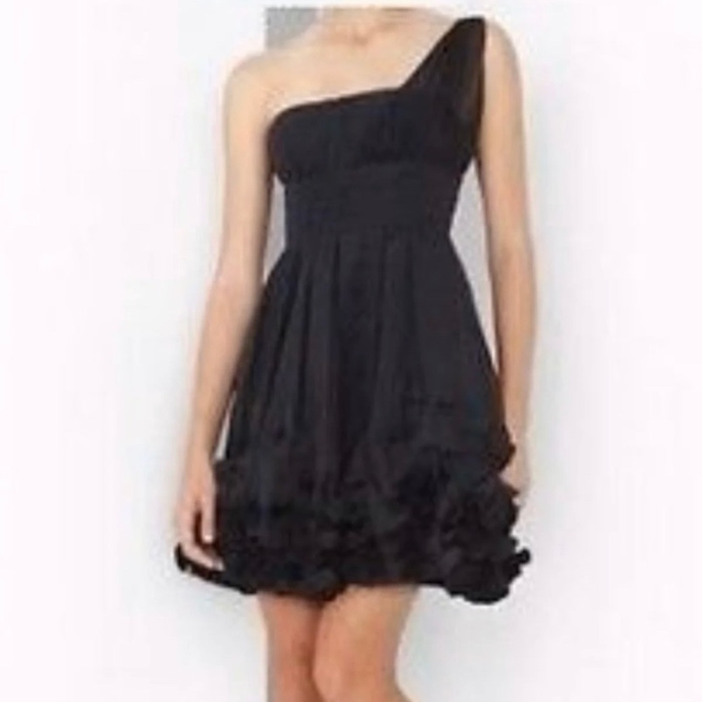 BCBG MAX AZRIA ONE SHOULDER TAFFETA MSRP $398